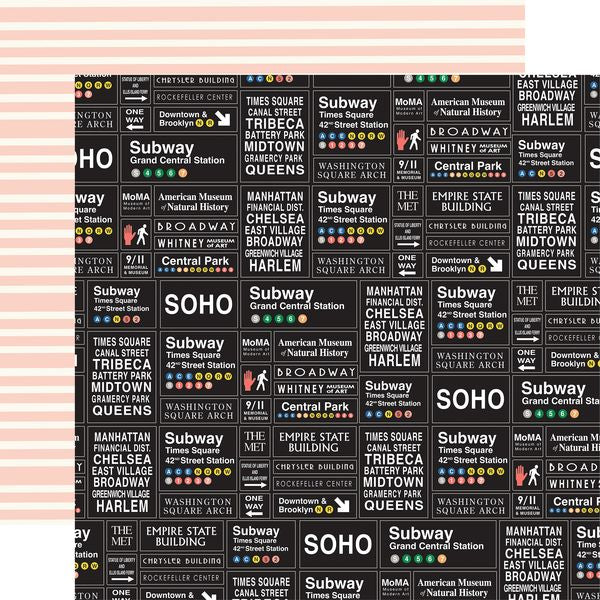 Carta Bella New York City: Subway Signs DS Paper (1 Sheet)