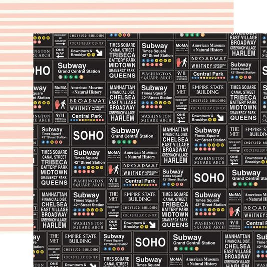 Carta Bella New York City: Subway Signs DS Paper (1 Sheet)