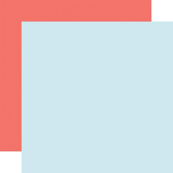 Carta Bella New York City: Lt. Blue / Pink 12x12 Coordinating Solid (1 Sheet)