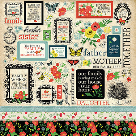 Carta Bella Our Family Sticker Sheet