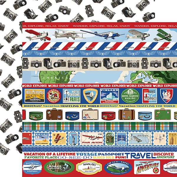 Carta Bella Our Travel Adventure: Travel Strips DS Paper