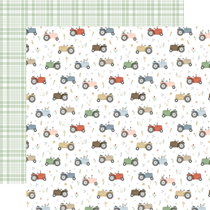 Carta Bella On The Farm Tractors 12x12 DS Patterned Paper (1 Sheet)