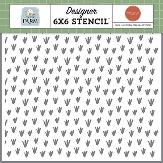 Carta Bella On The Farm Chicken Run Stencil