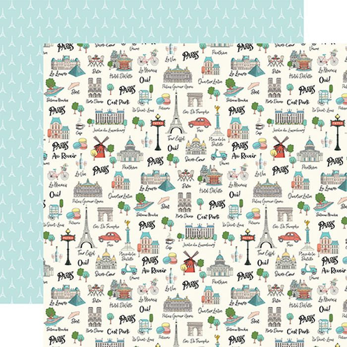 Carta Bella Paris: Explore Paris 12x12 DS Patterned Paper (1 Sheet)