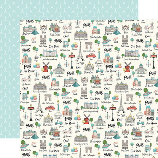 Carta Bella Paris: Explore Paris 12x12 DS Patterned Paper (1 Sheet)