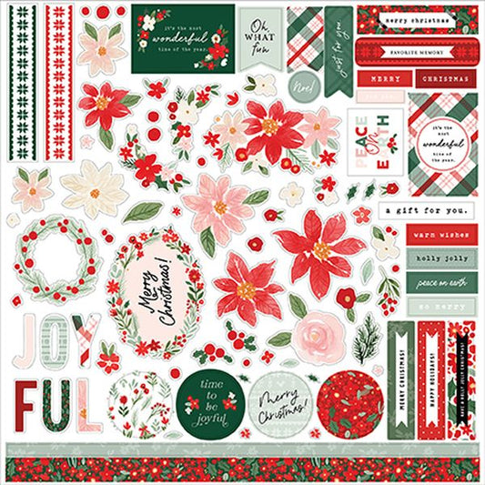 Peaceful Christmas Flora Element Sticker