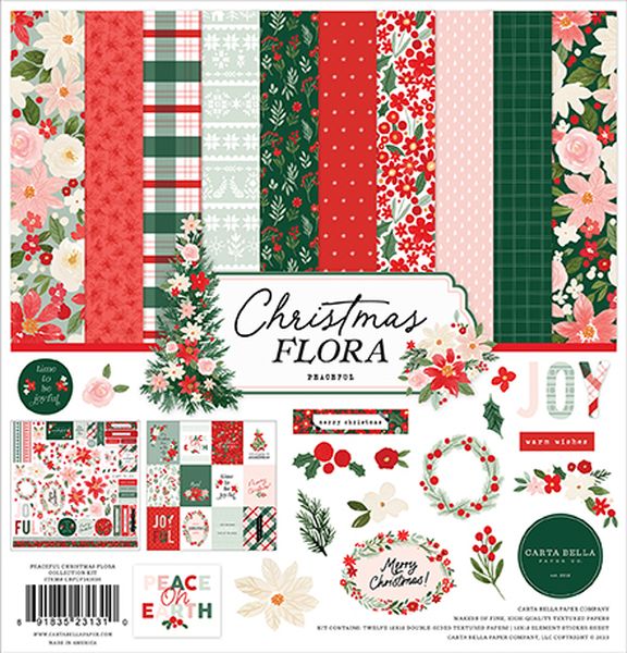 Carta Bella Christmas Flora Peaceful Collection Kit