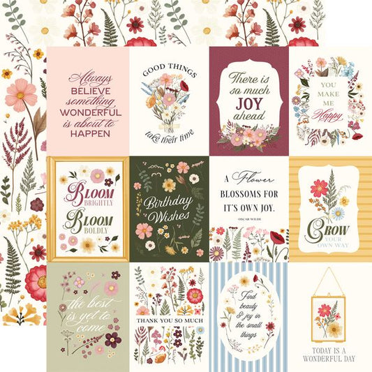 Carta Bella Pressed Floral: 3x4 Journaling Cards