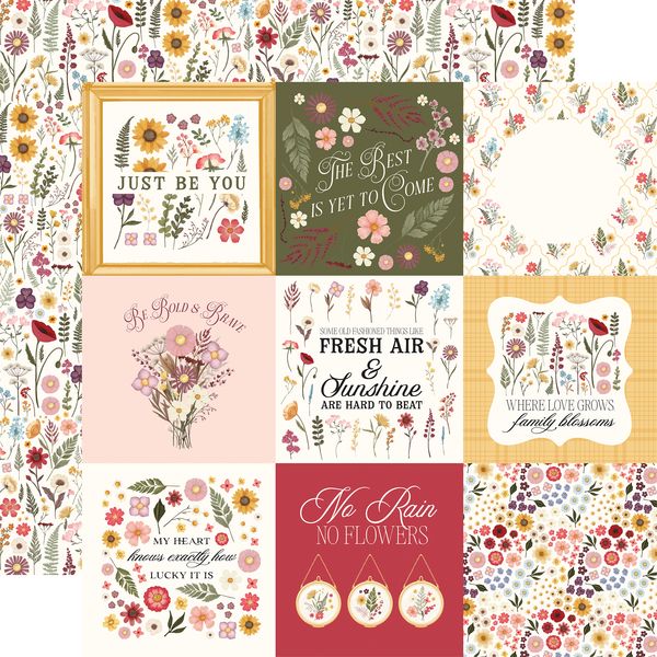 Carta Bella Pressed Floral: 4x4 Journaling Cards
