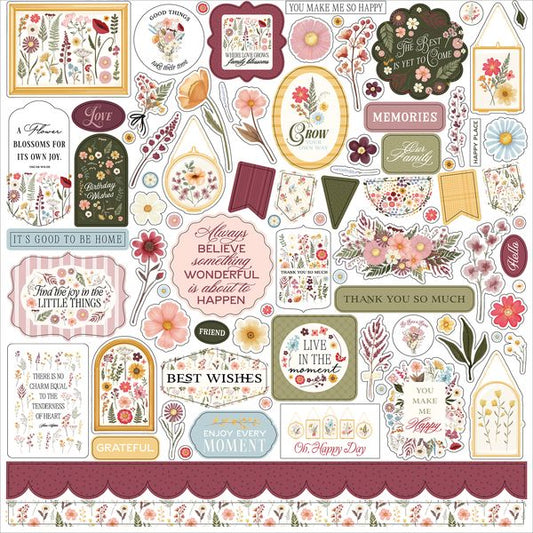Carta Bella Pressed Floral: Pressed Floral Element Sticker