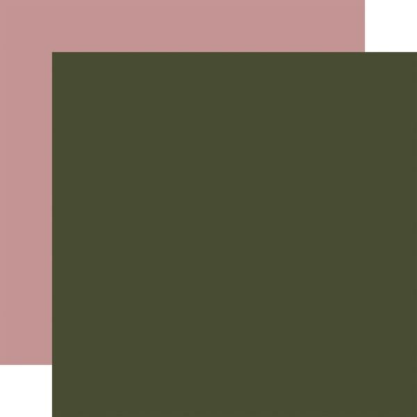 Carta Bella Pressed Floral: Dk. Green / Purple 12x12 Coordinating Solid DS Paper