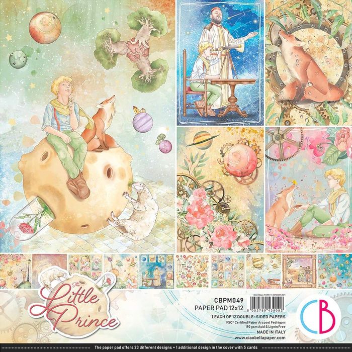 Ciao Bella The Little Prince Paper Pad 12"x12" 12/Pkg