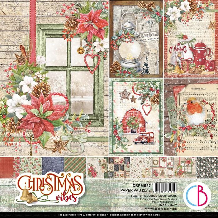 Ciao Bella Christmas Vibes Pad 12x12 12/Pkg