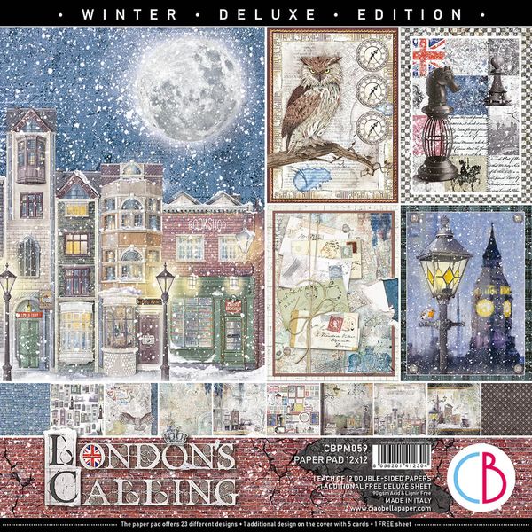 DISC - 52 London's Calling Pad 12x12 12/Pkg + 1 Free deluxe sheet