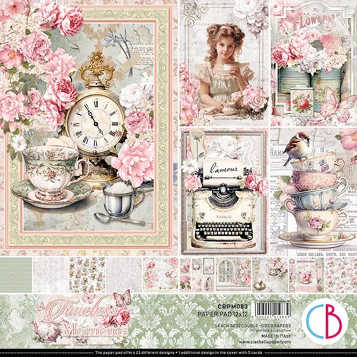 Ciao Bella Timeless Moments Paper Pad 12"x 12" 12/Pkg