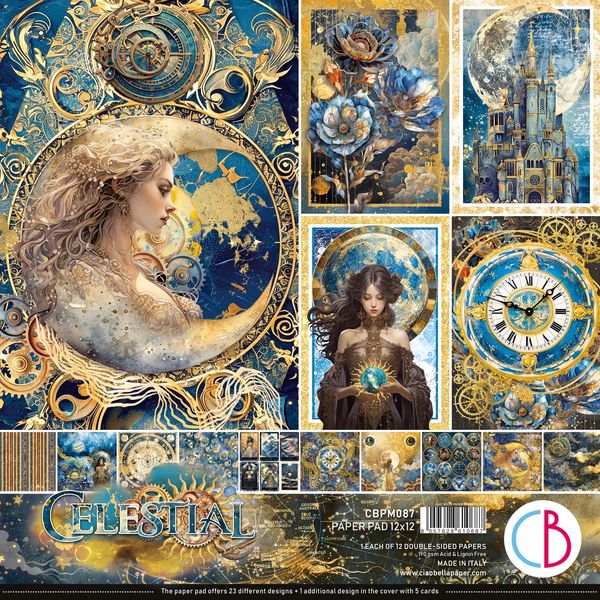 Ciao Bella: Celestial Paper Pad 12"x12" 12/Pkg