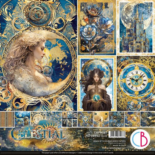 Ciao Bella: Celestial Paper Pad 12"x12" 12/Pkg