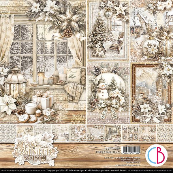 Ciao Bella Winter Season 12"x12" Paper Pad,12 sheets/pkg.