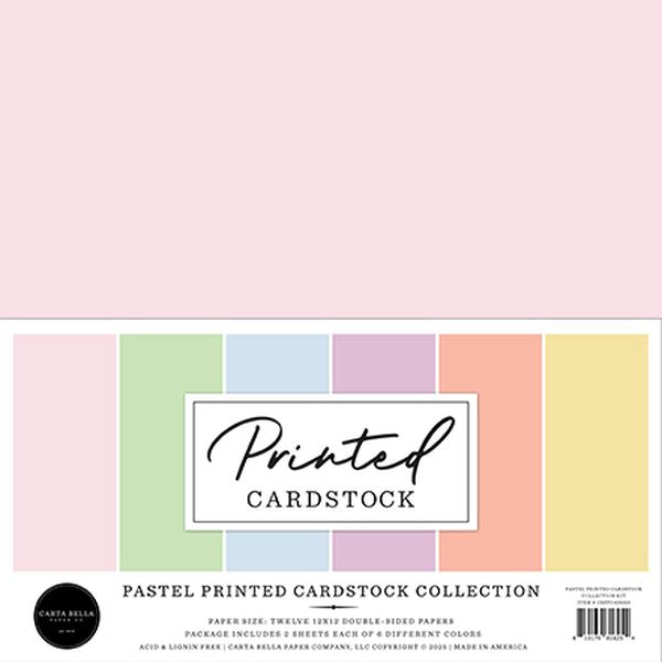 Carta Bella Pastel Printed Cardstock Collection Kit