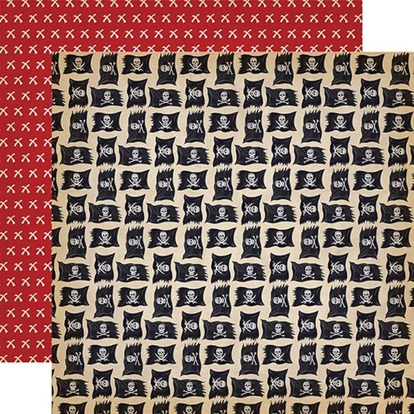 Carta Bella Pirates Double-Sided Cardstock 12"X12"-Jolly Roger