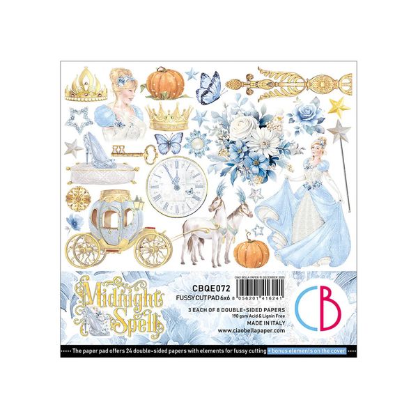 Ciao Bella Midnight Spell 6"x6" Fussy Cut Pad, 24/Pkg