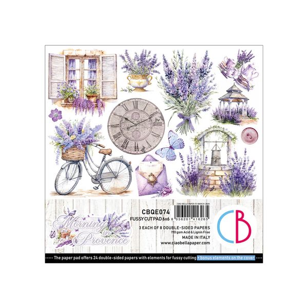 Ciao Bella Morning In Provence 6"x6" Fussy Cut Pad, 24 sheets/pkg.
