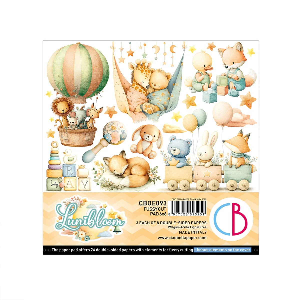 Ciao Bella Lunibloom Fussy Cut Pad 6"x6" 24/Pkg