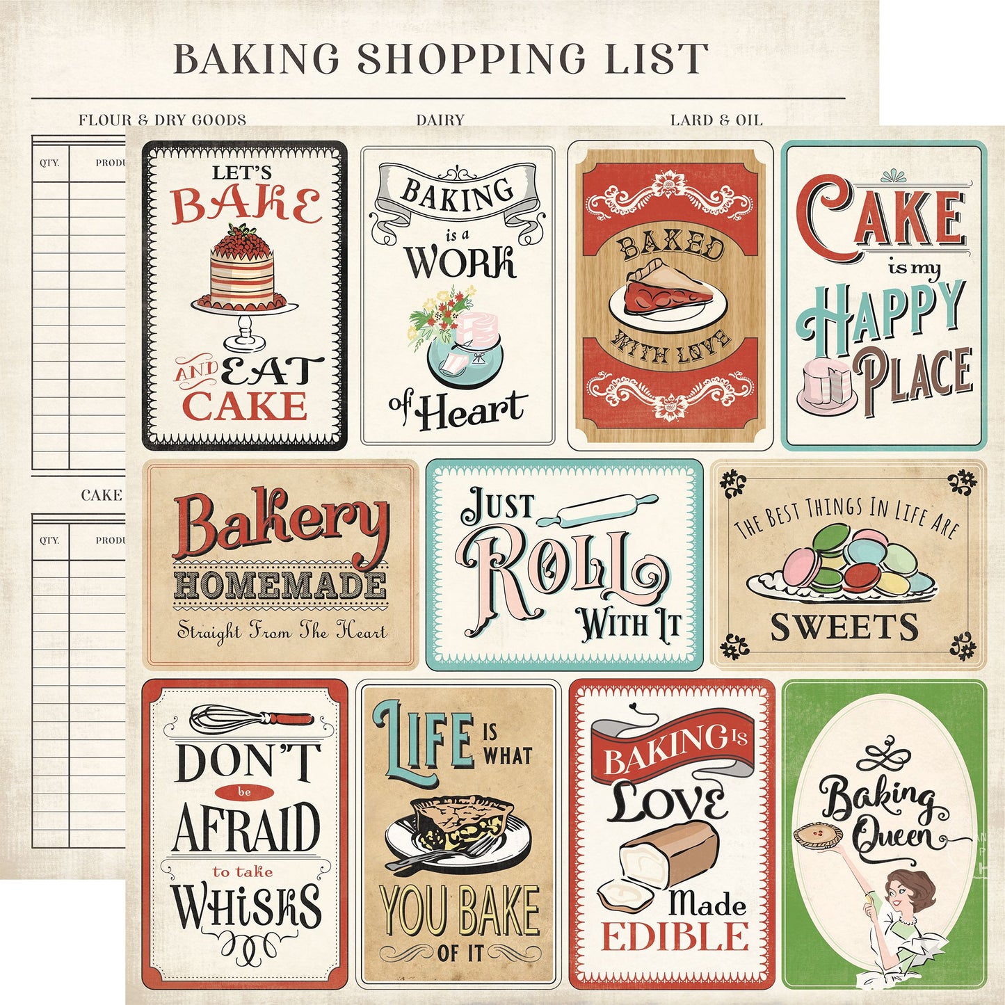 Baking Journaling Cards