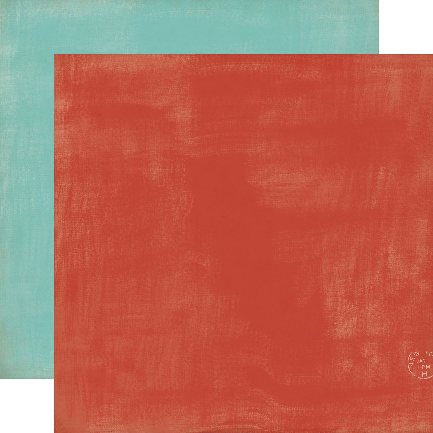 Red / Teal 12x12 Coordinating Solid Paper