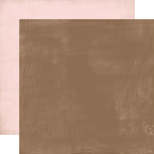 Brown / Pink 12x12 Coordinating Solid Paper
