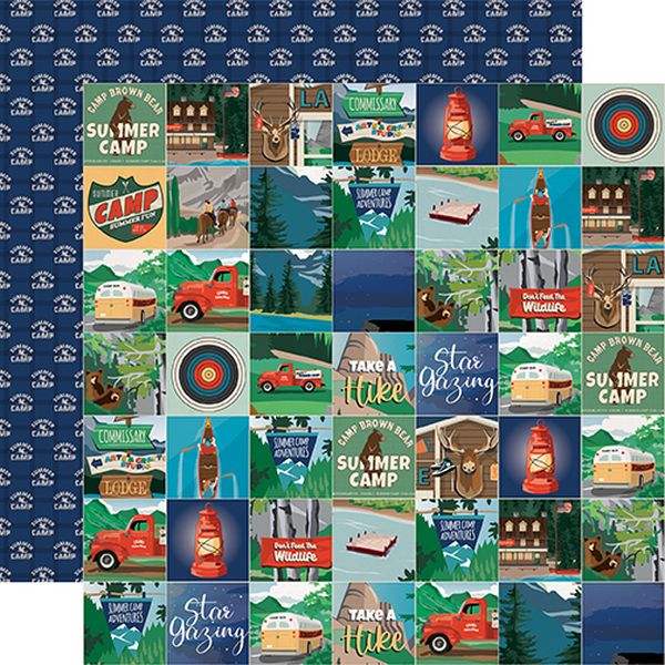 Summer Camp Squares DS Paper (1 Sheet)