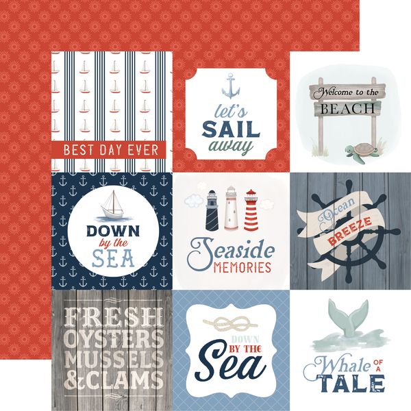 Carta Bella: Seashore - 4x4 Journaling Cards DS Paper