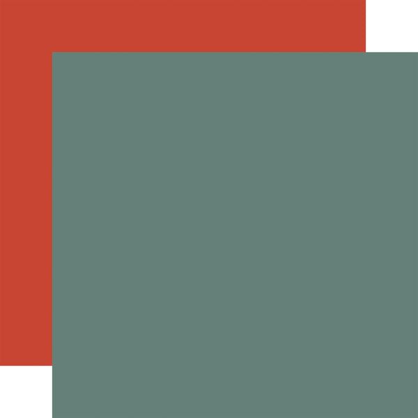 Carta Bella: Seashore - Green / Red 12x12 Coordinating Solid DS Paper