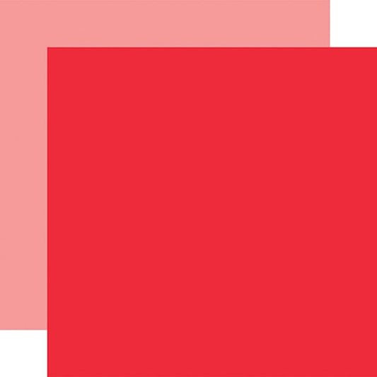 Carta Bella Summer Market Red/Pink SoliDS Paper (1 Sheet)