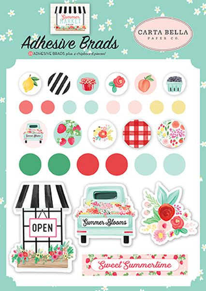 Summer Market Adhesive Brads