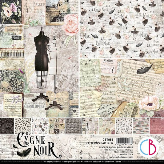 Le Cygne Noir Patterns 12x12 Pa