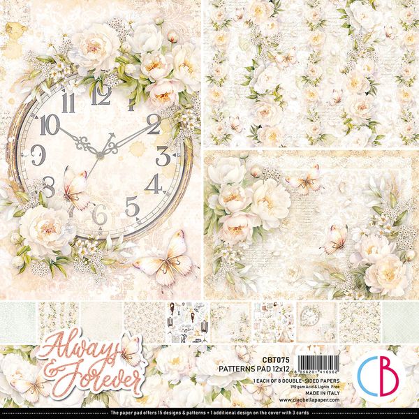 Always & Forever Patterns Pad 12x12 8/Pkg
