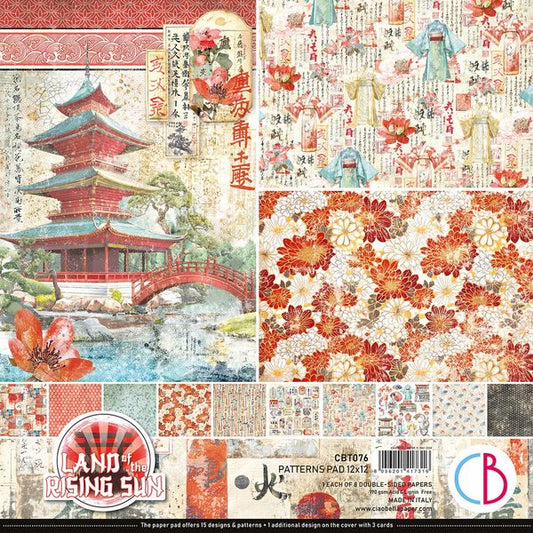 Land Of The Rising Sun Patterns Pad 12"x12" 8/Pkg