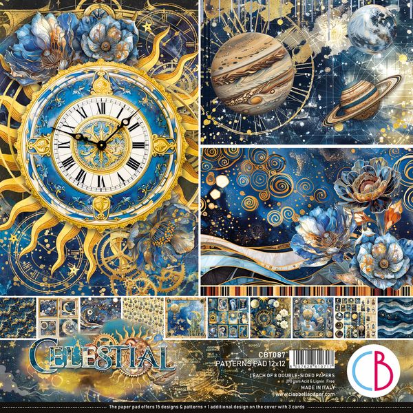 Ciao Bella: Celestial Patterns Pad 12"x12" 8/Pkg