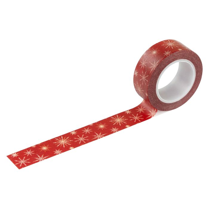 Carta Bella A Vintage Christmas Washi Tape 30'-Sparklinge Snowflakes