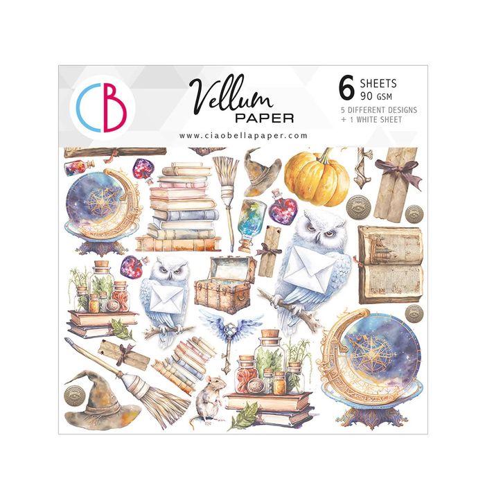 Ciao Bella Vellum Wizard Academy Fussy Cut 6"x6" 6/Pkg