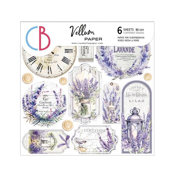 Ciao Bella Vellum Morning In Provence 6"x6" Fussy Cuts, 6 sheets/pkg