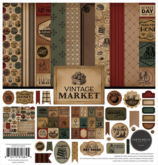 Carta Bella: Vintage Market Collection Kit