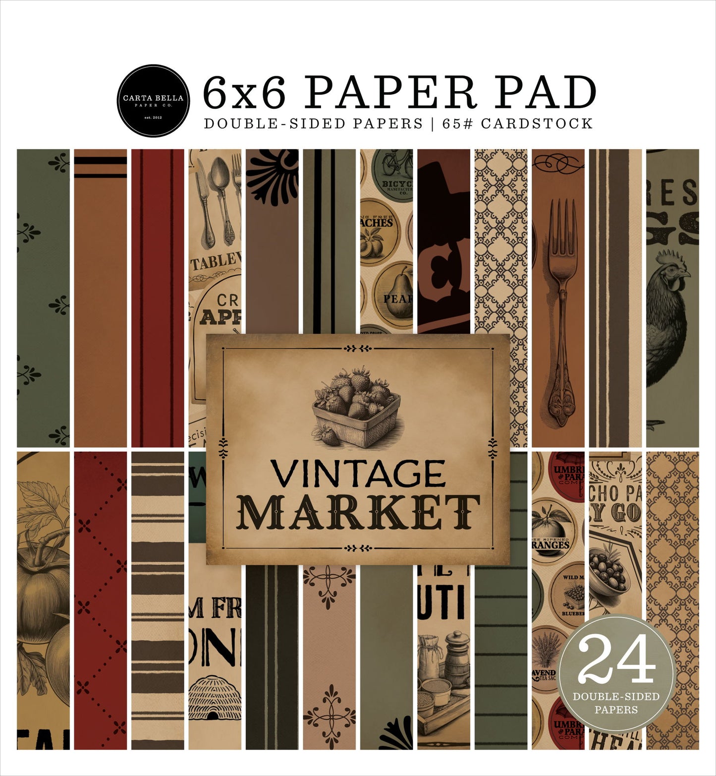 Carta Bella: Vintage Market 6x6 Paper Pad