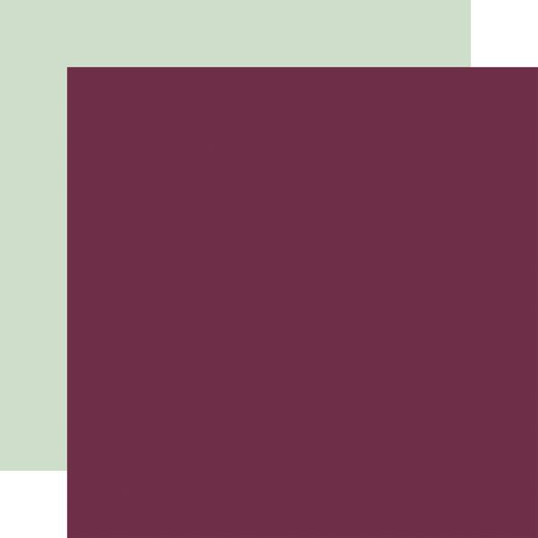 Carta Bella Wine: Wine / Mint 12x12 Coordinating Solid Paper (1 Sheet)
