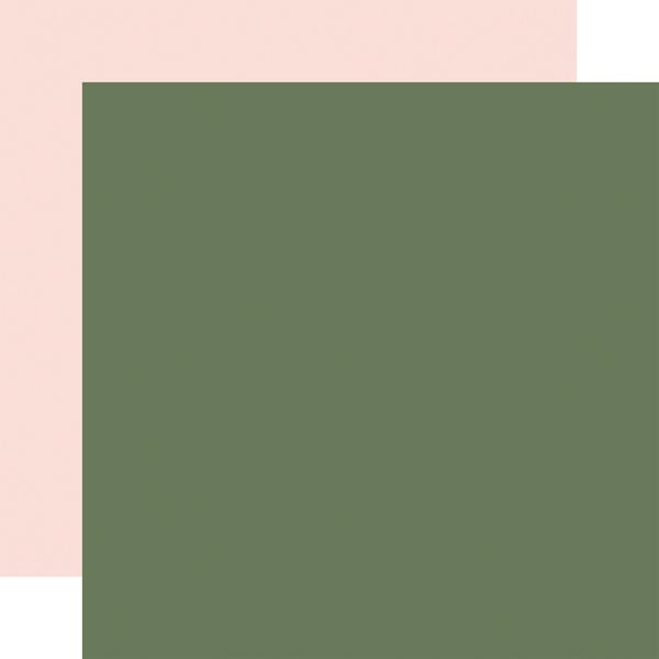 Carta Bella Wine: Green / Lt. Pink 12x12 Coordinating Solid Paper (1 Sheet)