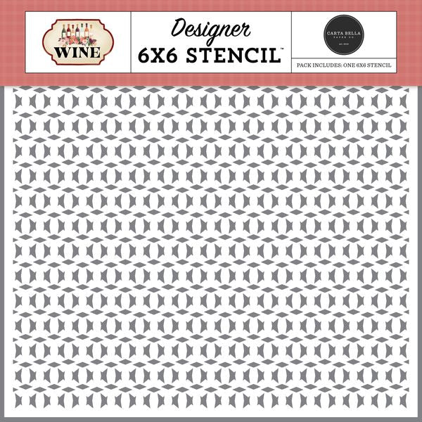 Carta Bella Wine Vineyard Trellis Stencil
