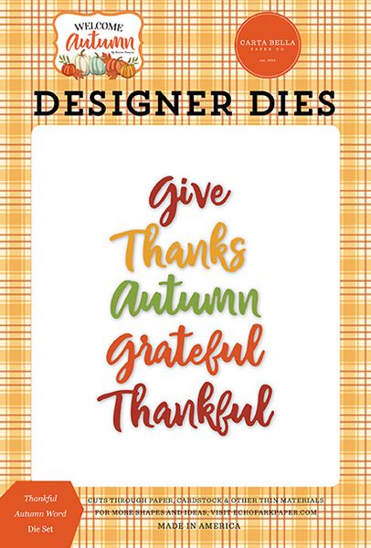 Thankful Autumn Word Die Set