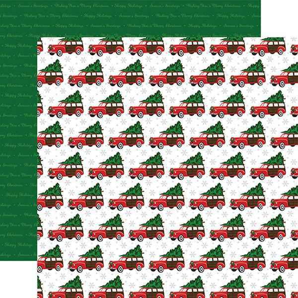 Echo Park White Christmas December Drive Paper