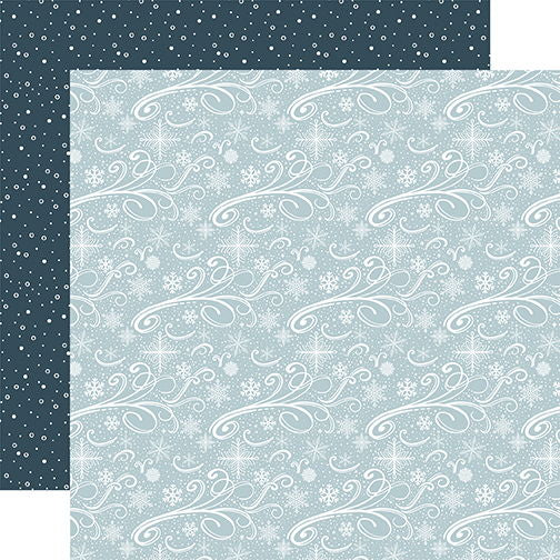 Carta Bella Winter Wonderland: Snowy Swirls 12x12 Patterned Paper